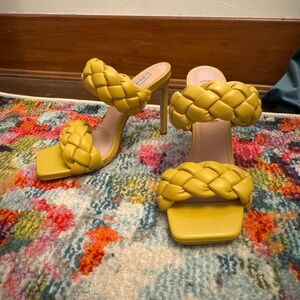 Steve Madden Yellow Braided Women’s Heels